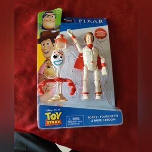 Toy Story 4 Forky and Duke Caboom Disney Pixar 2018 Mattel Action Figures NEWN